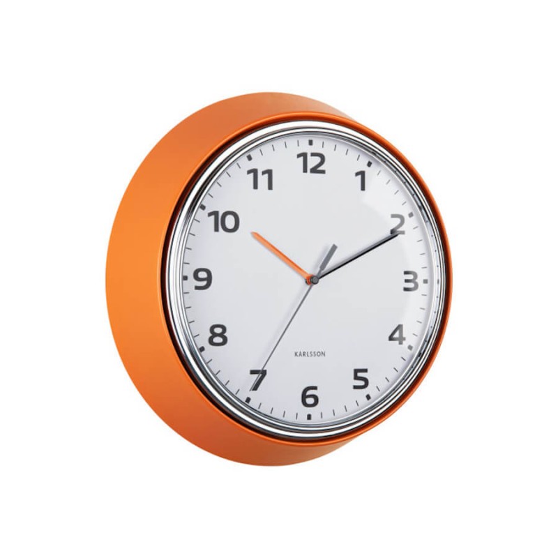 Horloge murale D34 cm - Orange Peps