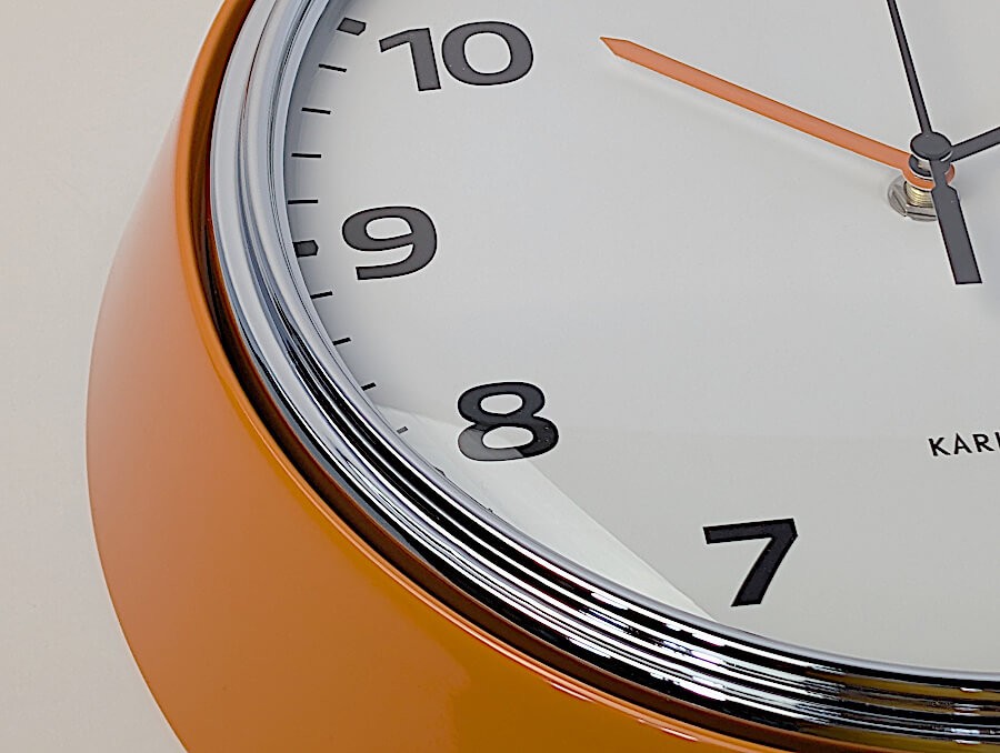 Horloge murale D34 cm - Orange Peps