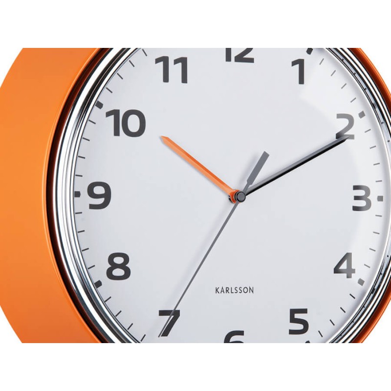 Horloge murale D34 cm - Orange Peps