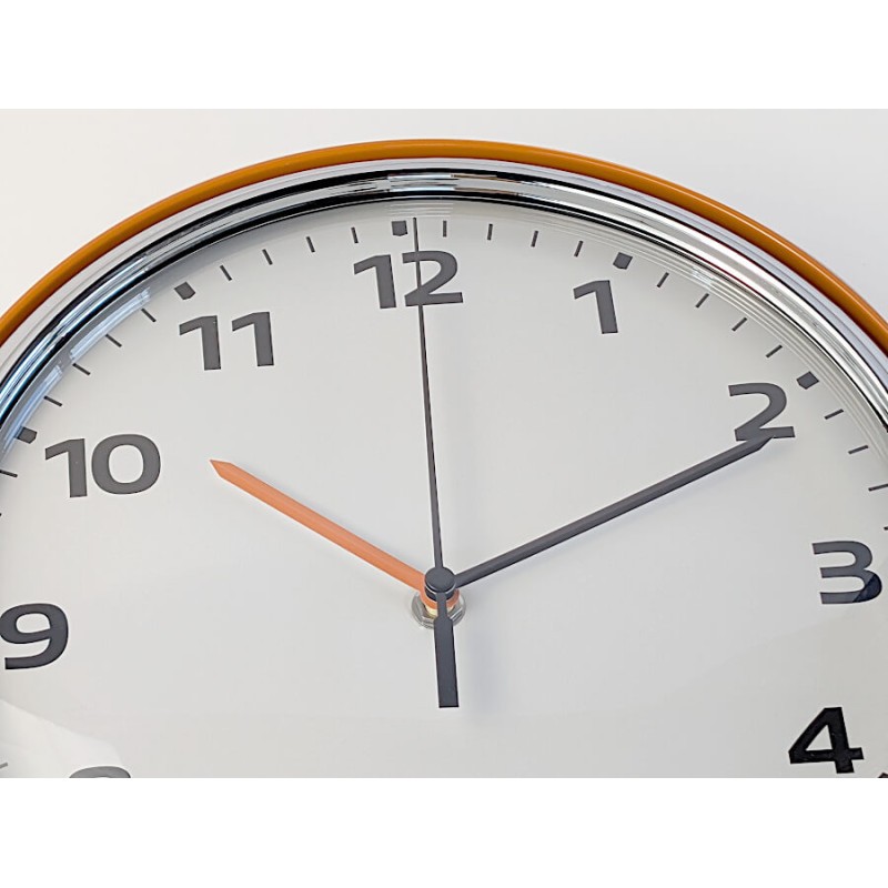 Horloge murale D34 cm - Orange Peps