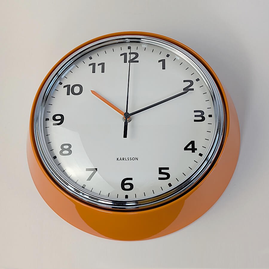 Horloge murale D34 cm - Orange Peps