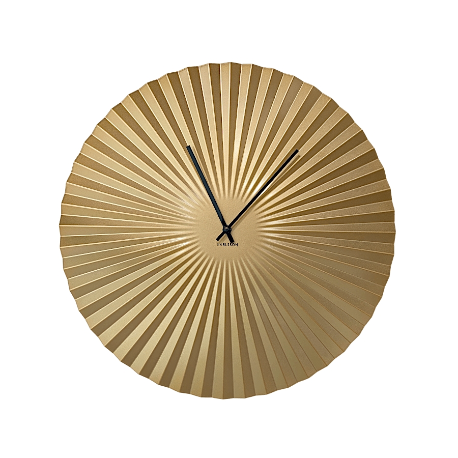 Horloge murale dorée D50 cm - La Rayonnante