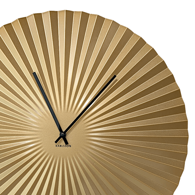 Horloge murale dorée D50 cm - La Rayonnante