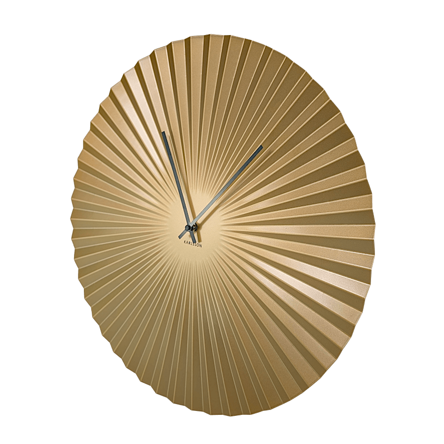 Horloge murale dorée D50 cm - La Rayonnante