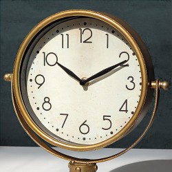 Horloge dorée sur trépied H34,5 cm - Lapérouse