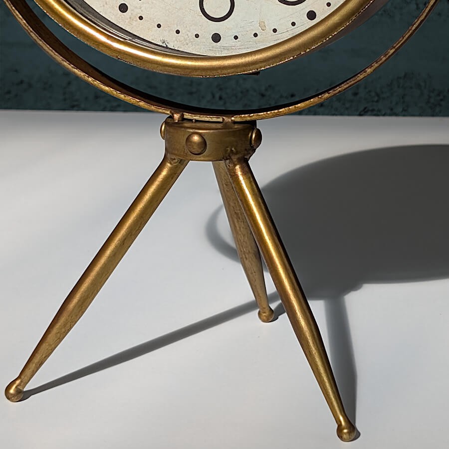 Horloge dorée sur trépied H34,5 cm - Lapérouse