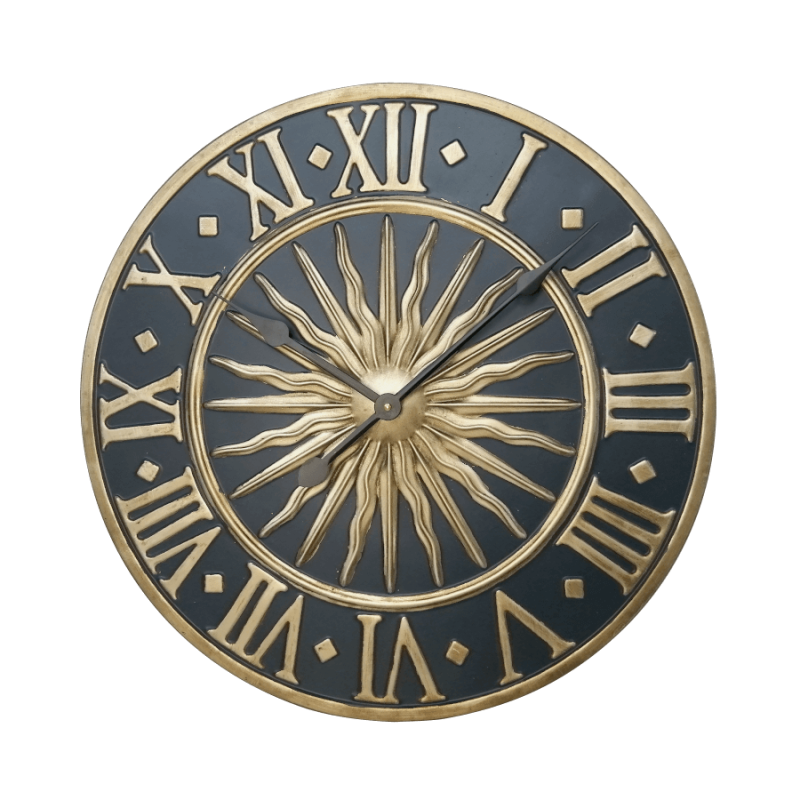 Horloge murale en métal Soleil bleu D55 cm