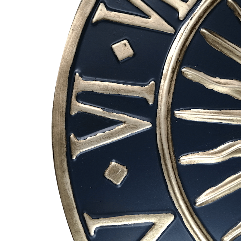 Horloge murale en métal Soleil bleu D55 cm