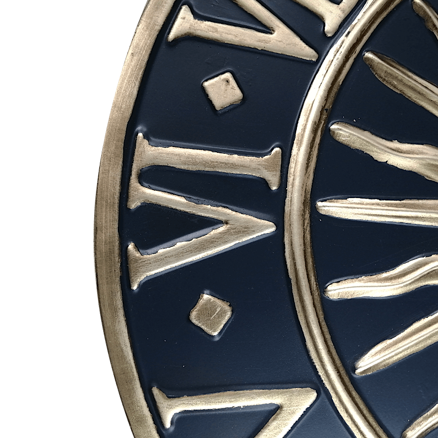 Horloge murale en métal Soleil bleu D55 cm