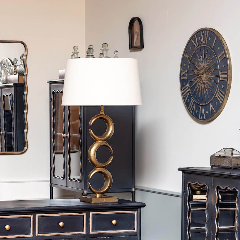 Horloge murale en métal Soleil bleu D55 cm