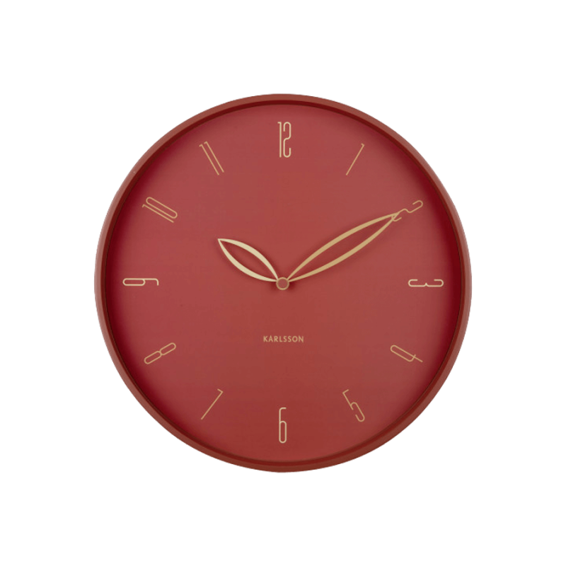 Horloge murale rouge - Tempus Terra D40 cm