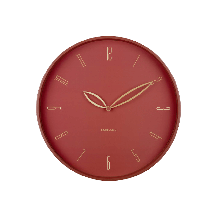 Horloge murale rouge - Tempus Terra D40 cm