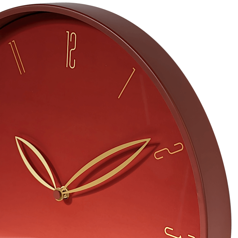 Horloge murale rouge - Tempus Terra D40 cm