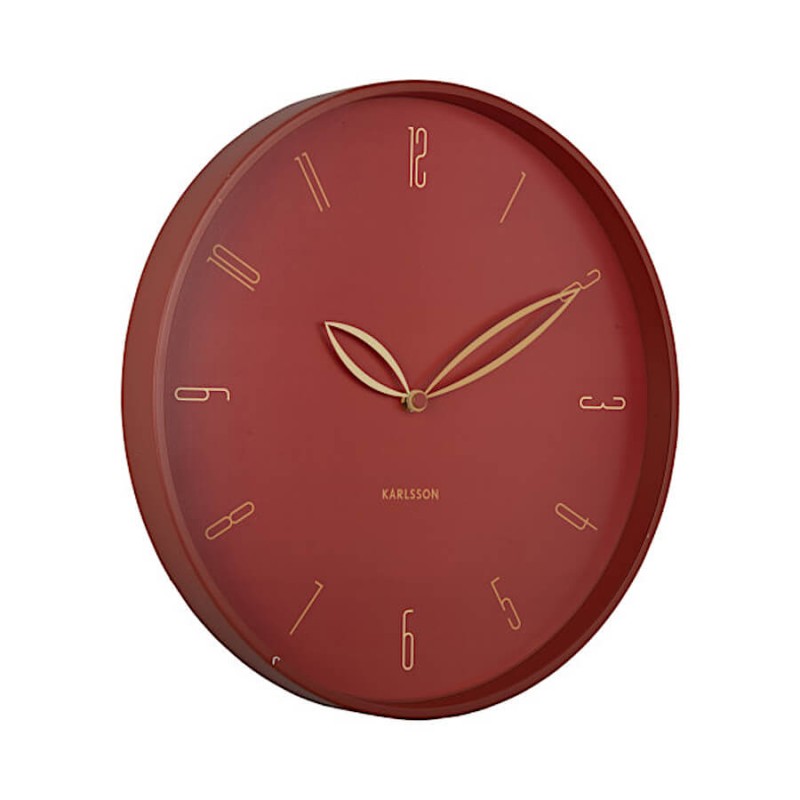 Horloge murale rouge - Tempus Terra D40 cm