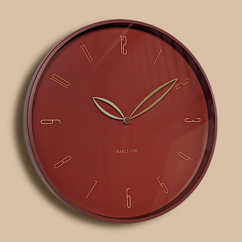 Horloge murale rouge - Tempus Terra D40 cm