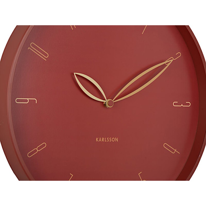 Horloge murale rouge - Tempus Terra D40 cm