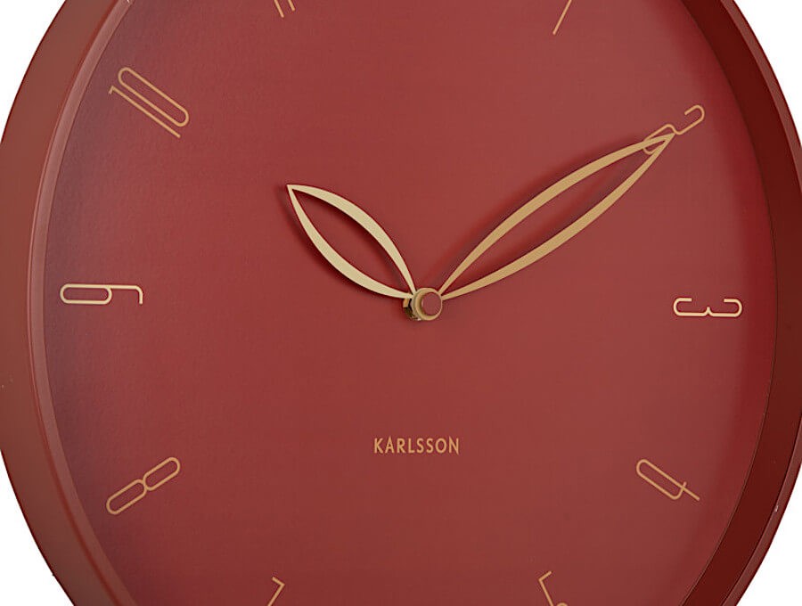 Horloge murale rouge - Tempus Terra D40 cm