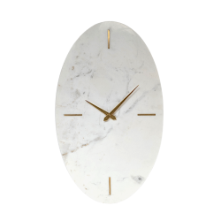 Horloge murale ovale en marbre H52 cm