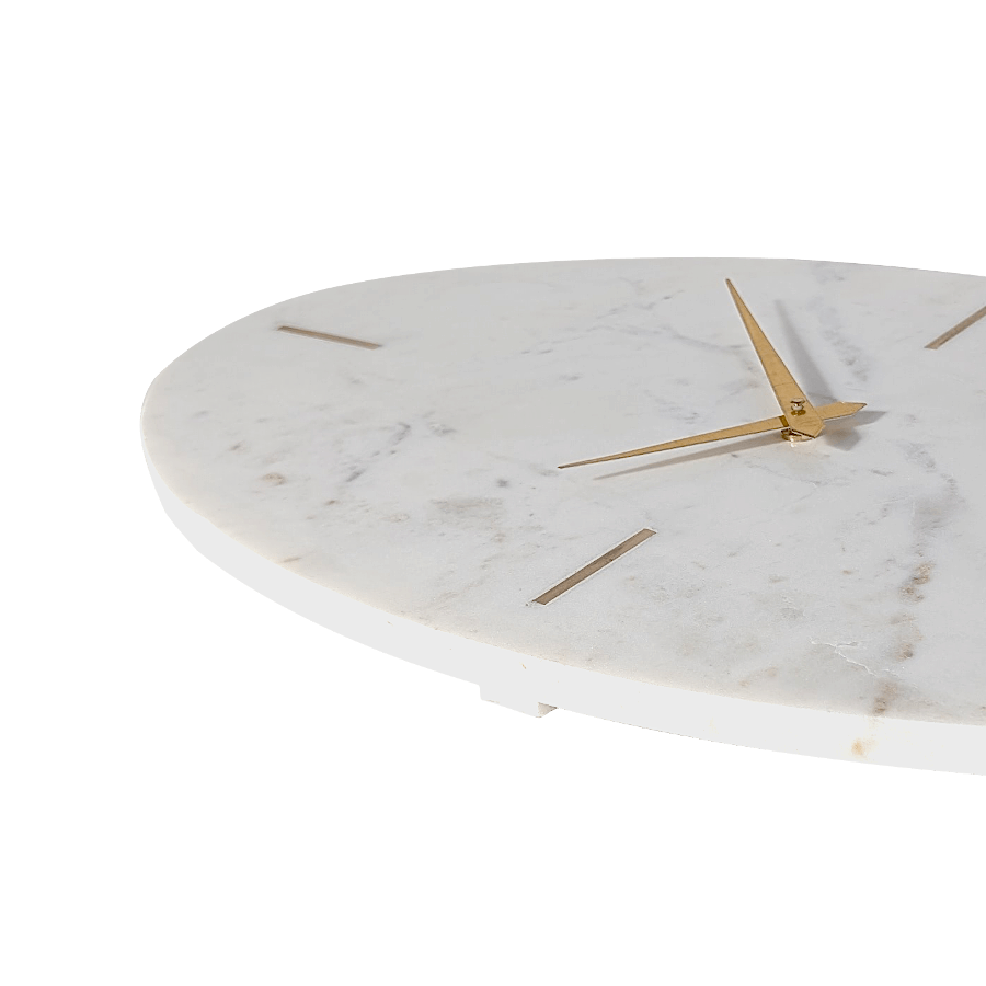 Horloge murale ovale en marbre H52 cm