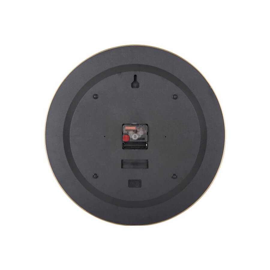 Horloge murale métal doré cadran noir D40,5 cm