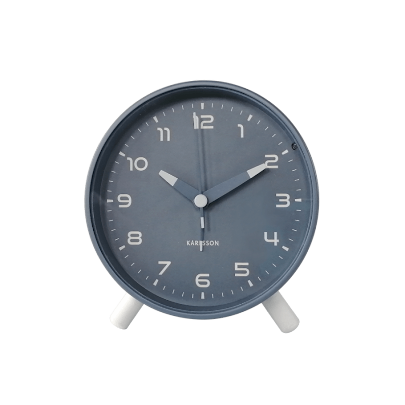 Réveil-matin rond bleu pastel D11 cm