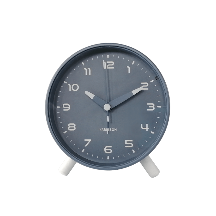 Réveil-matin rond bleu pastel D11 cm