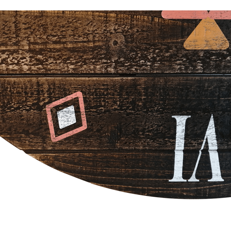 Horloge murale bois et métal style Navajo D76 cm