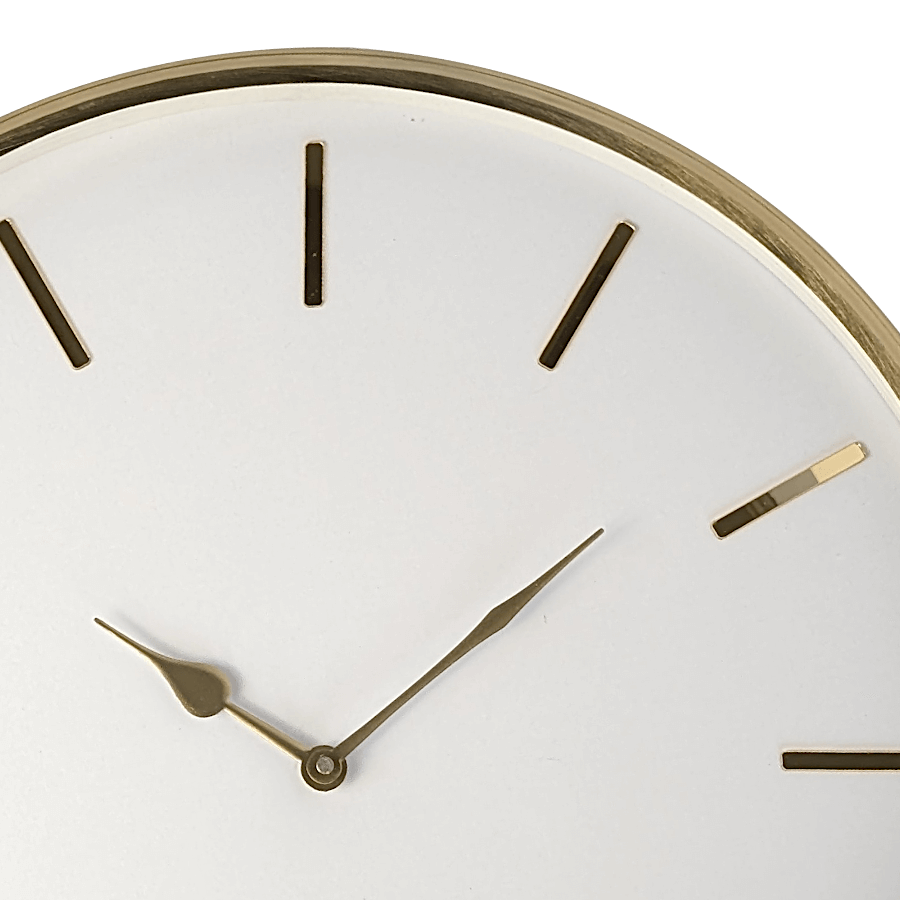 Horloge murale blanche métal doré D41 cm