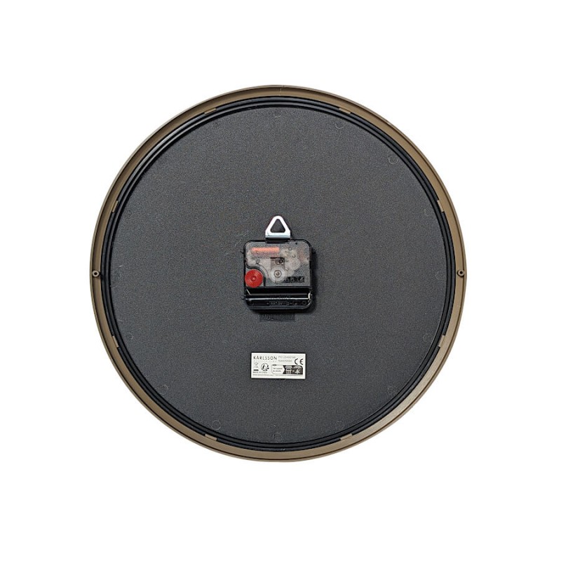 Horloge murale noir blanc rouge D30 cm