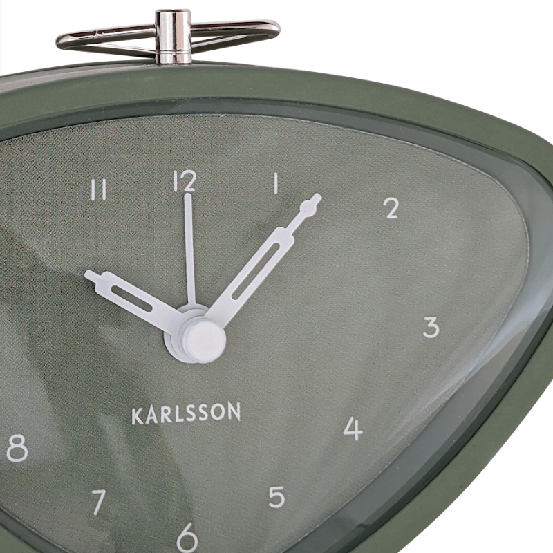 Réveil matin design triangle vert jungle