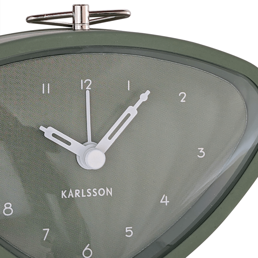 Réveil matin design triangle vert jungle