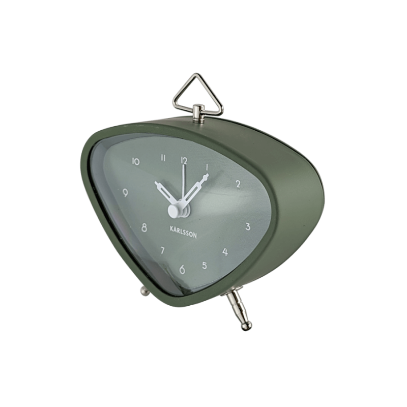 Réveil matin design triangle vert jungle