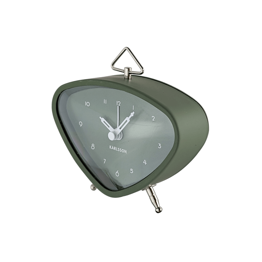 Réveil matin design triangle vert jungle