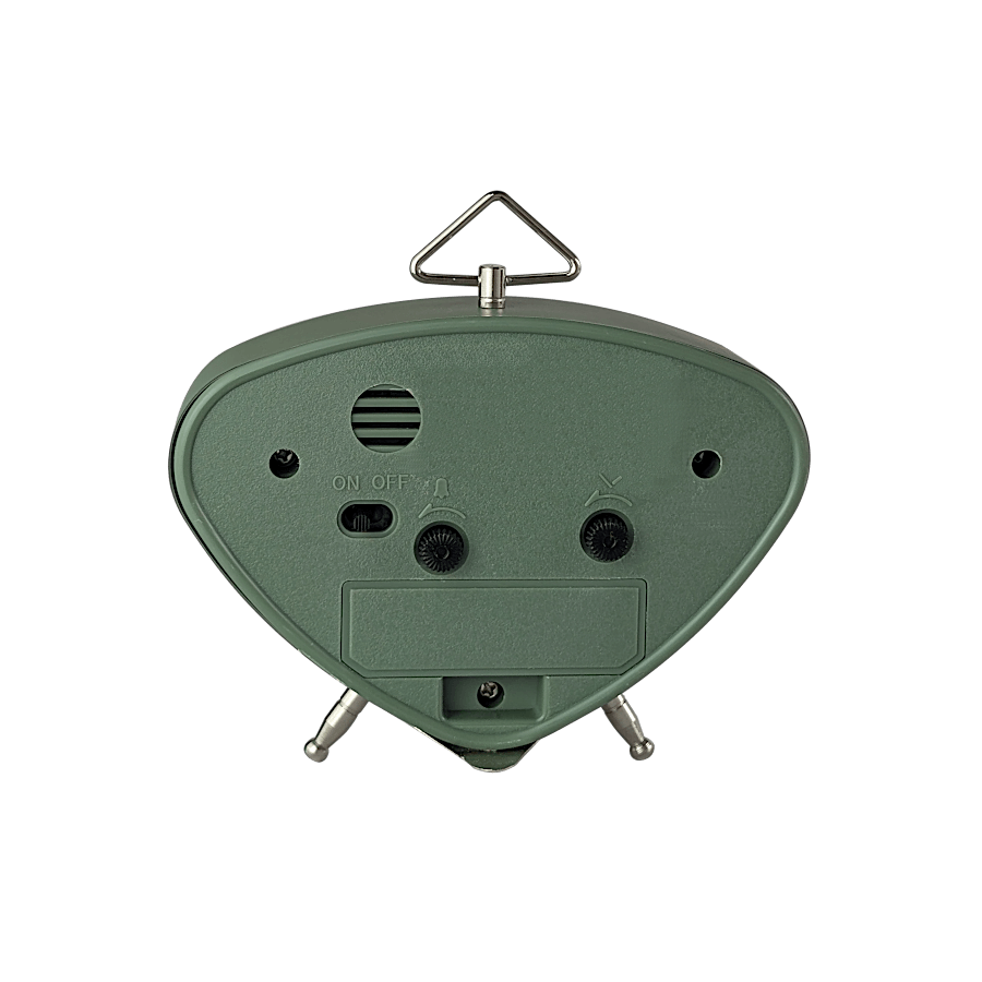 Réveil matin design triangle vert jungle