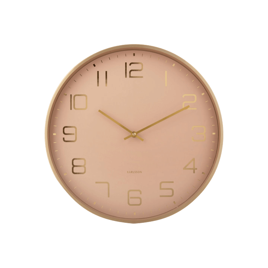 Horloge murale cadran beige rosé et or D40 cm