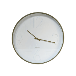 Horloge murale blanche et vert olive D40 cm