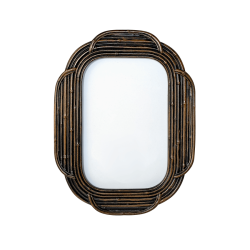 Cadre en résine et verre imitation rotin pour photos 15x10 cm