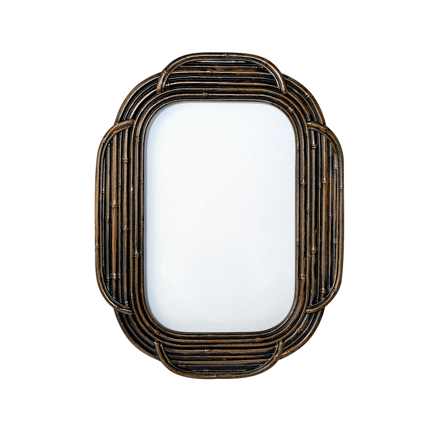 Cadre en résine et verre imitation rotin pour photos 15x10 cm