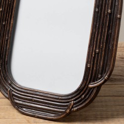 Cadre en résine et verre imitation rotin pour photos 15x10 cm