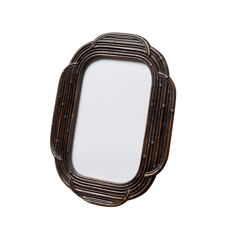 Cadre en résine et verre imitation rotin pour photos 15x10 cm