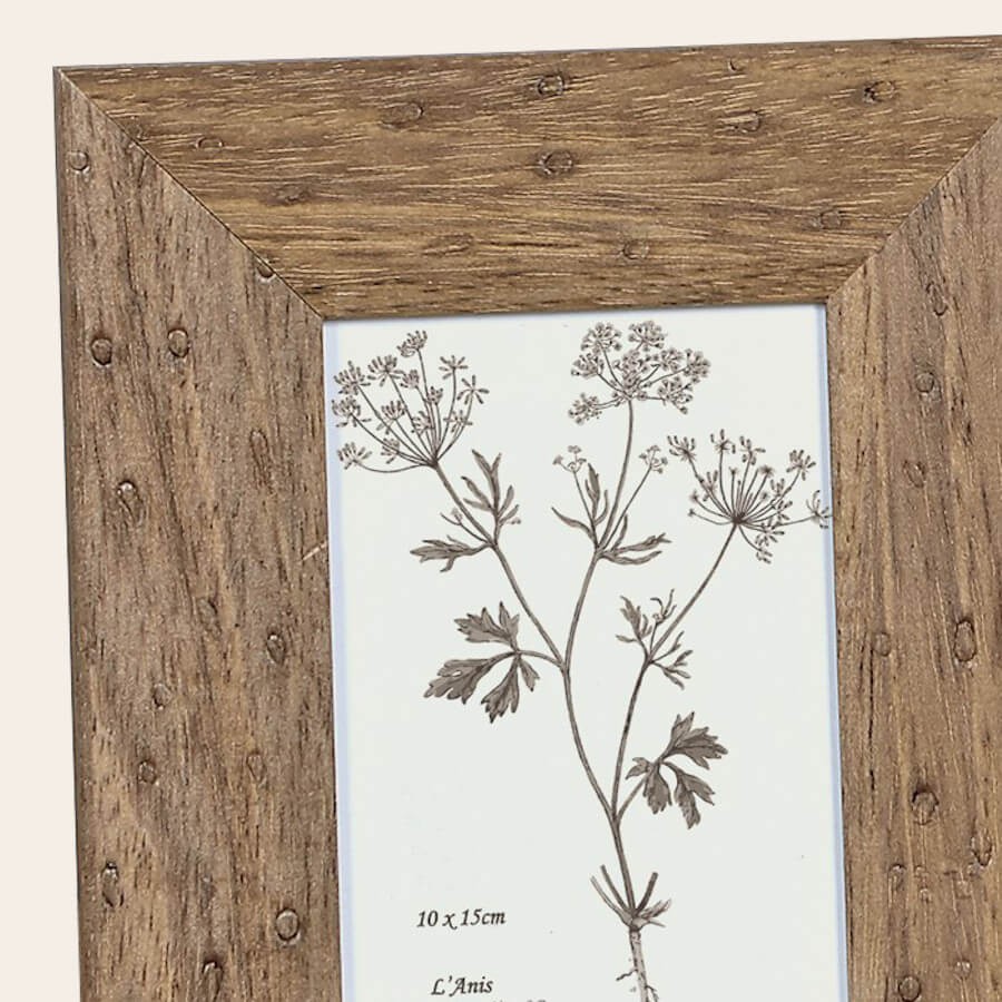 Cadre photo aspect noyer pour photos 10x15 cm