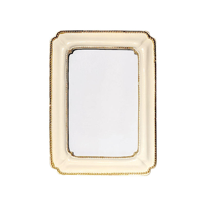 Cadre photo Romantique crème et or pour photos 10x15 cm