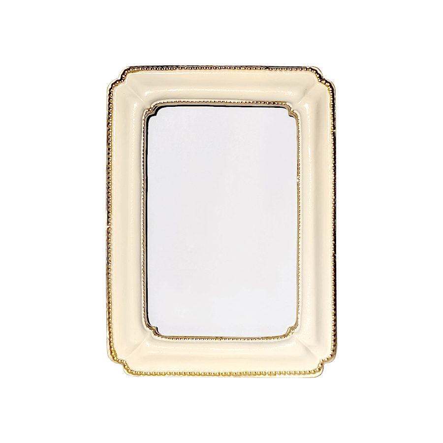 Cadre photo Romantique crème et or pour photos 10x15 cm