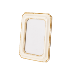 Cadre photo Romantique crème et or pour photos 10x15 cm