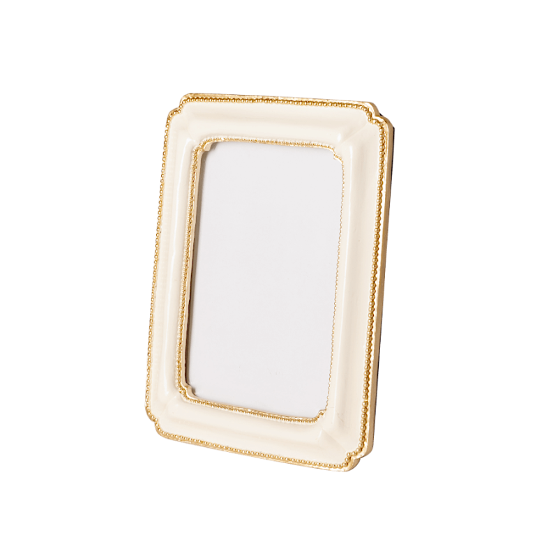 Cadre photo Romantique crème et or pour photos 10x15 cm