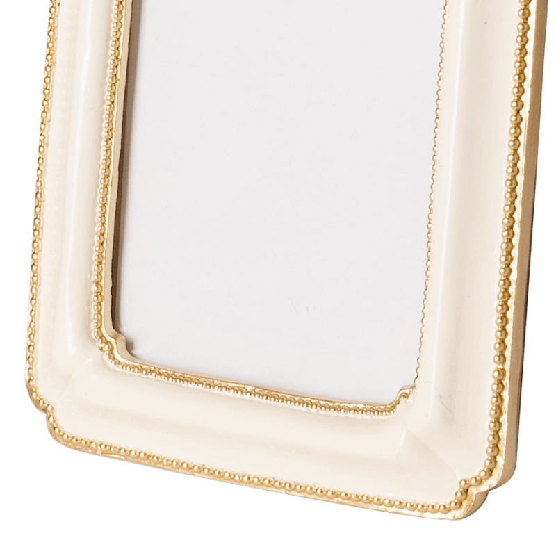 Cadre photo Romantique crème et or pour photos 10x15 cm