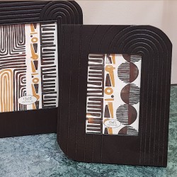 Cadre photo cannelé Art déco pour photos 10x15 cm