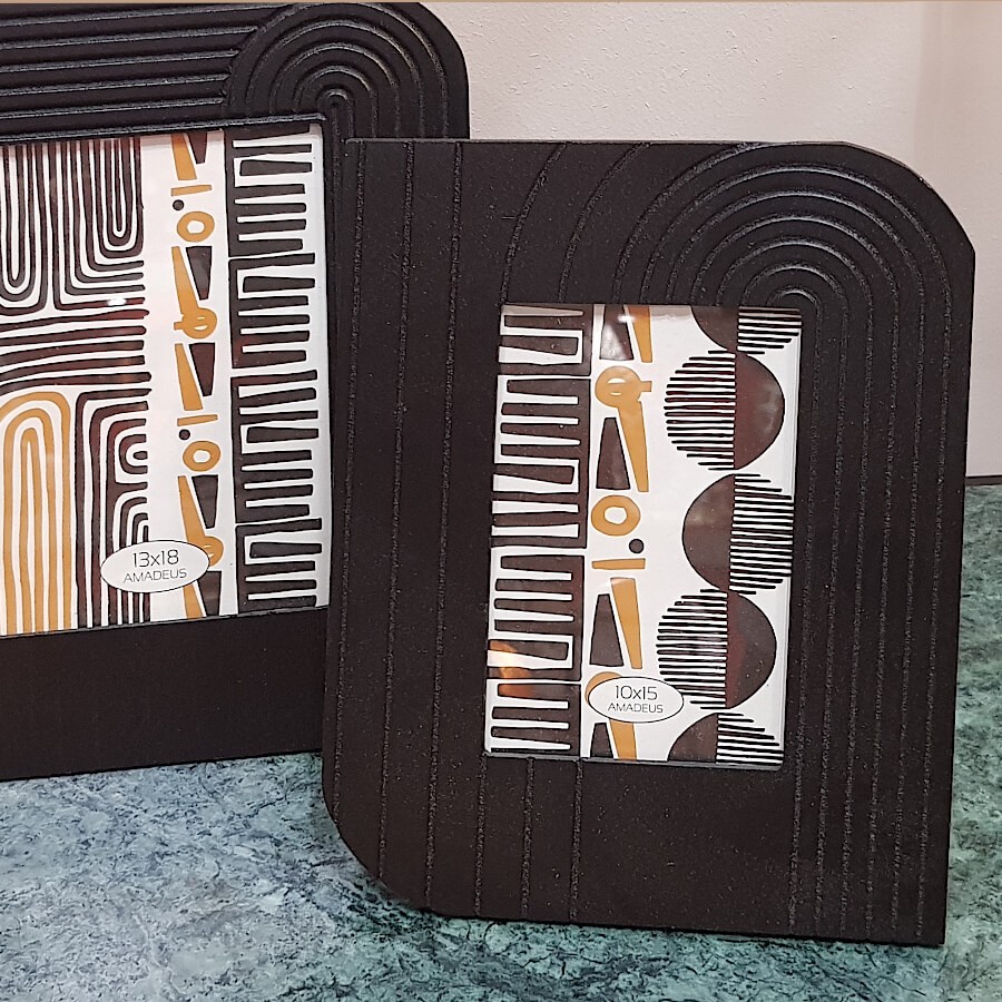 Cadre photo cannelé Art déco pour photos 10x15 cm