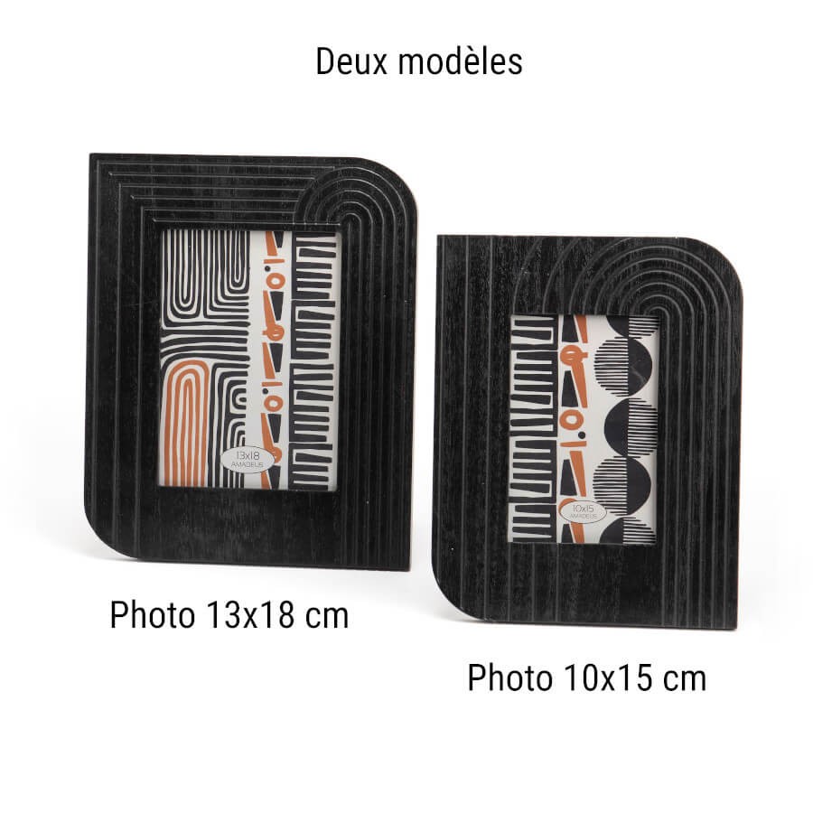 Cadre photo cannelé Art déco pour photos 10x15 cm