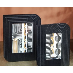 Cadre photo cannelé Art déco pour photos 13x18 cm